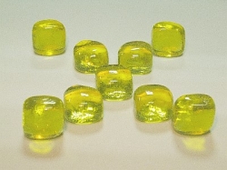 Motive Glassteine, Quader, 18 mm, gelb, ca. 210 gramm